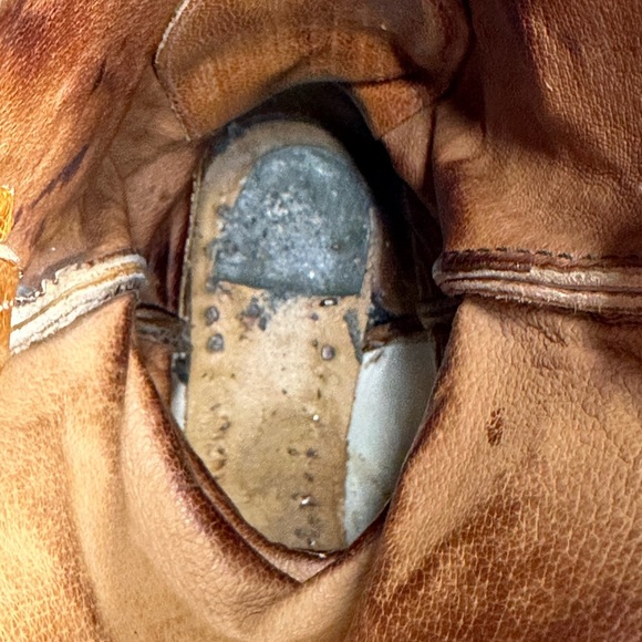 Tony Lama Vintage Ostrich Leather Western Boots Mens 9 D Brown USA - Picture 14 of 16